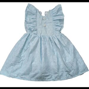 Girls Easter Baby Blue cotton dress